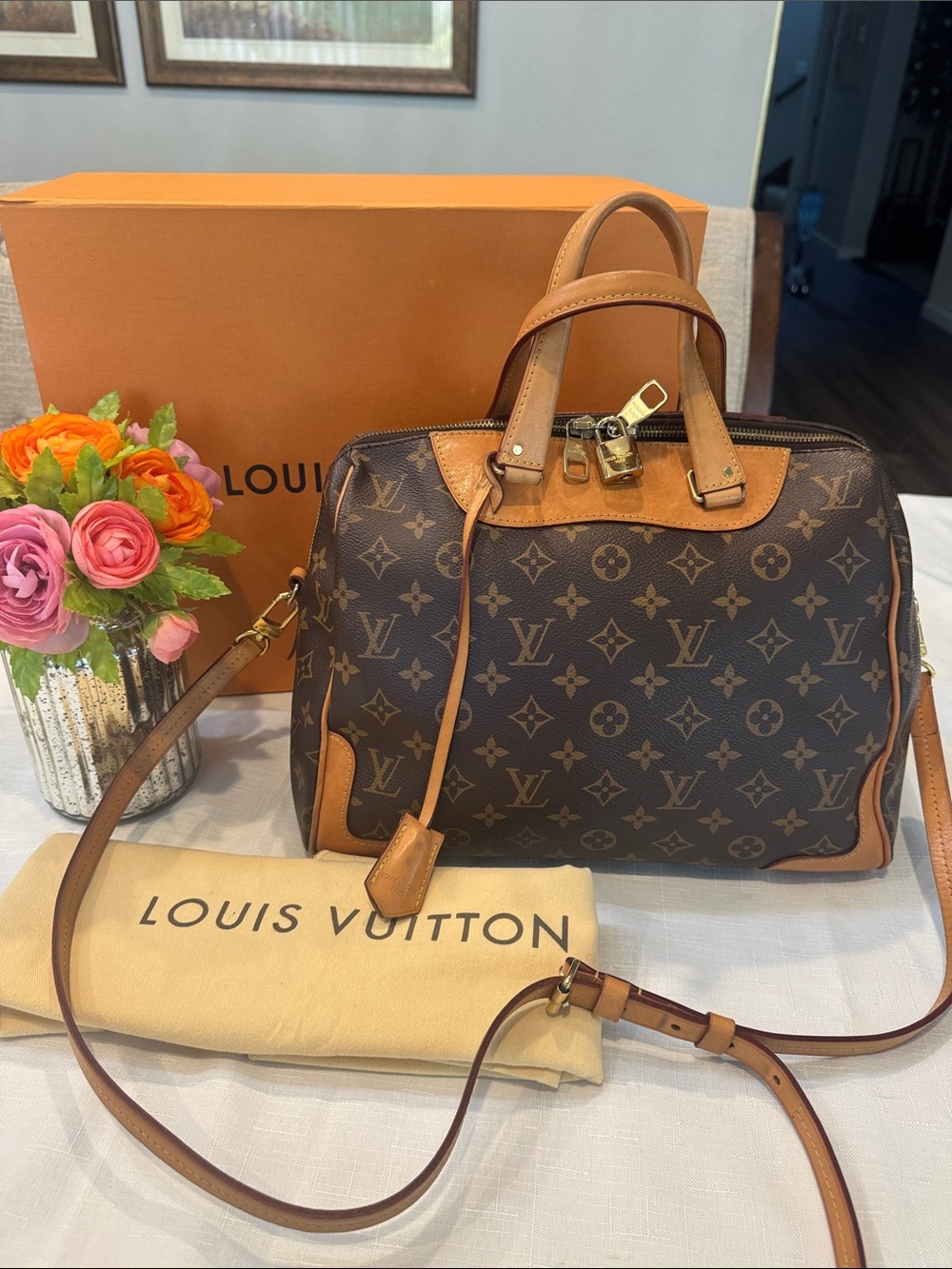 Authentic Louis Vuitton Monogram Retiro NM Satchel Bag